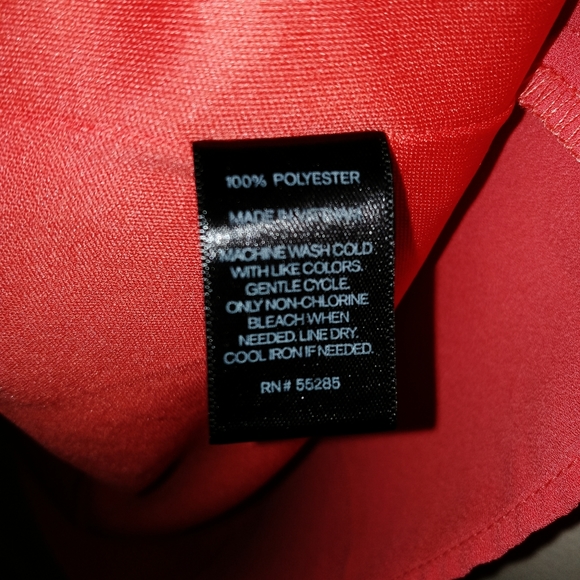 EXPRESS CASUAL DRESS SPAGUETHI STRAPS CORAL LINED - Picture 13 of 14